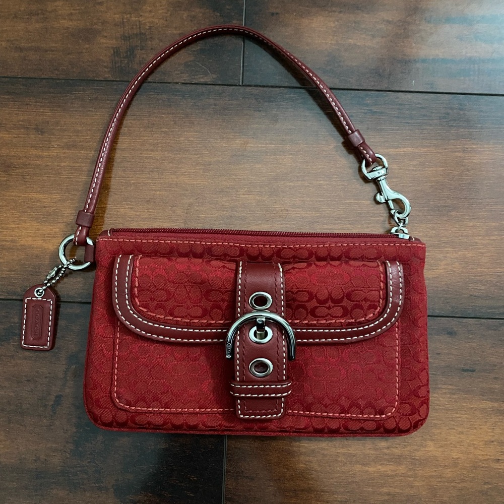 Coach Red Wristlet Clutch Y2K